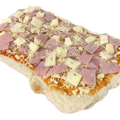 Pizza jamón york y queso casera en bilbao